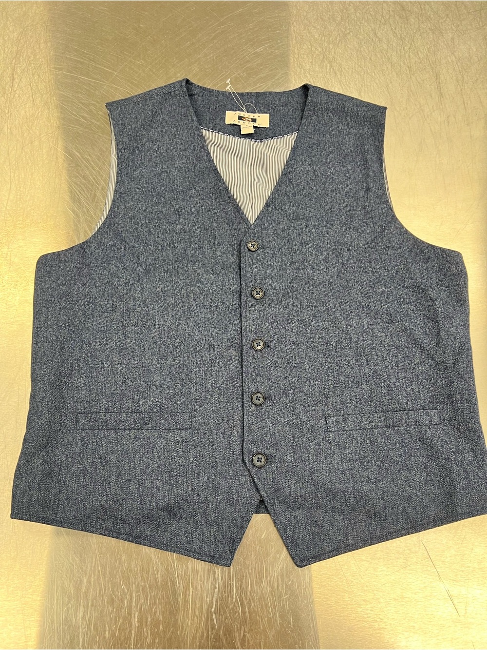 Joseph Abboud Men's Blue Vest - Classic Tailored Waistcoat Large